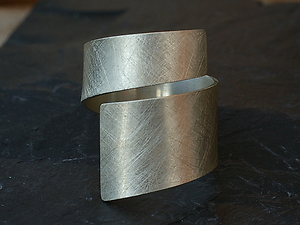 Spiralring Silber eismatt