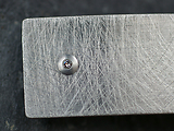 Alu-Haarspange eismatt + Strass 