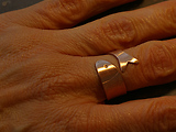 Spiralring Fisch Kupfer glatt + rauh